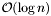 $\mathcal{O}( \log n )$